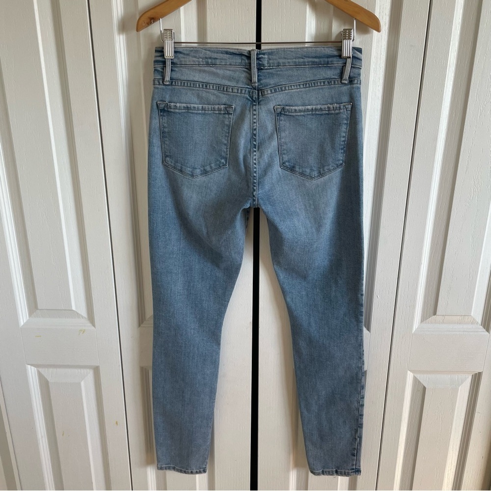FRAME Le Skinny de Jeanne Jeans Women’s 28 Light Wash Blue Sleek Chic Organic - Picture 5 of 12